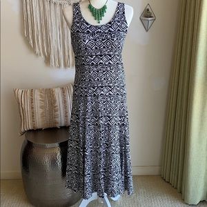 Ralph Lauren fit flare tank top midi dress. S